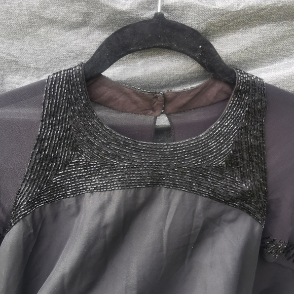 FRENCH CONNECTION size 4 Bella Beads blouse 2 piece new NWT Black - Picture 9 of 16